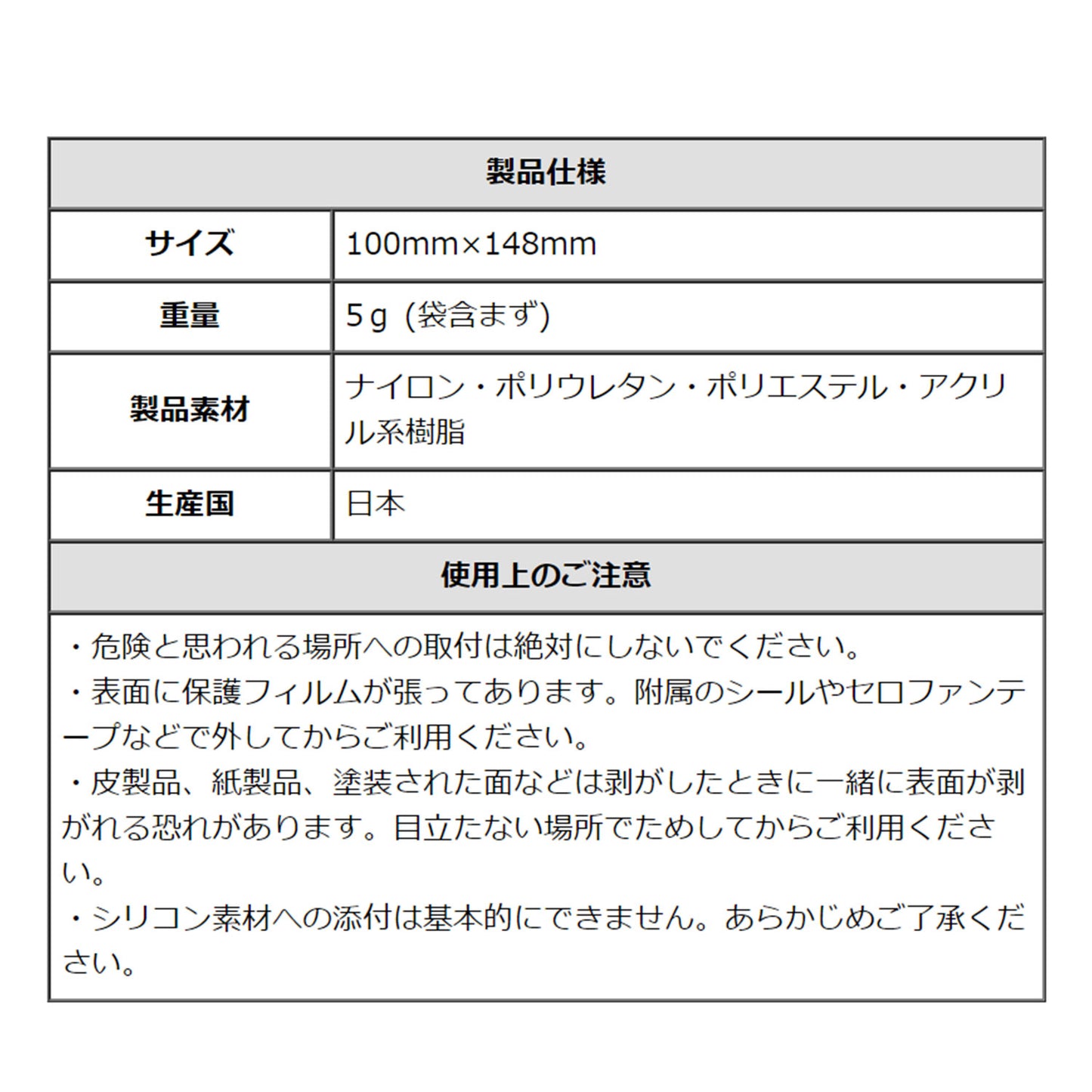 極薄 強力 はがせる 滑り止め シール GRIPLUS（グリップラス） スティック はがきサイズ １枚入り