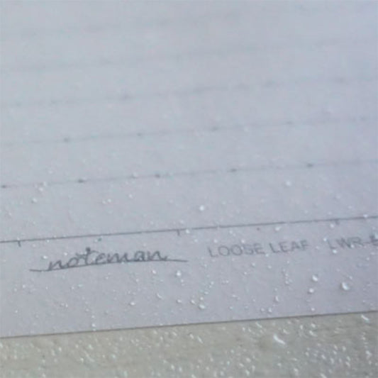 水をはじくペーパーステーショナリー　noteman　（ノートマン） ルーズリーフ　B5サイズ　B罫（6mm×36行）　26穴　100枚